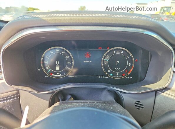 SADCT2EX8RA724083 2024 JAGUAR F-PACE Black Вид щитка приладів