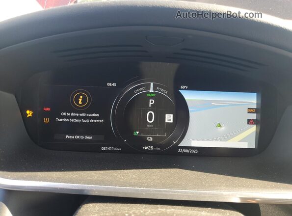 SADHD2S10K1F73767 2019 JAGUAR I-PACE Red Սարքավորումների վահանակի տեսք