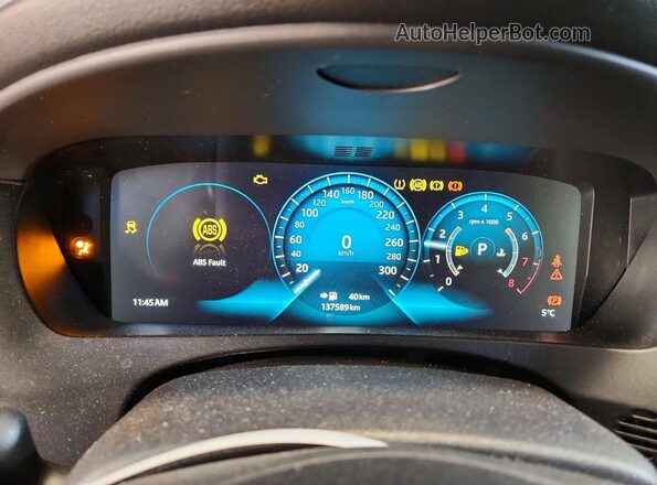 SAJAM4FV7JCP17161 2018 JAGUAR XF Black Widok zestawu wskaźników
