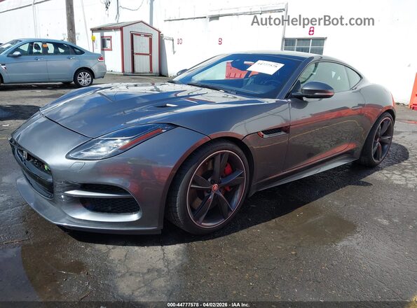 SAJD51EEXJCK51476 2018 JAGUAR F-TYPE Gray Առջևի ձախ երեք քառորդ տեսարան