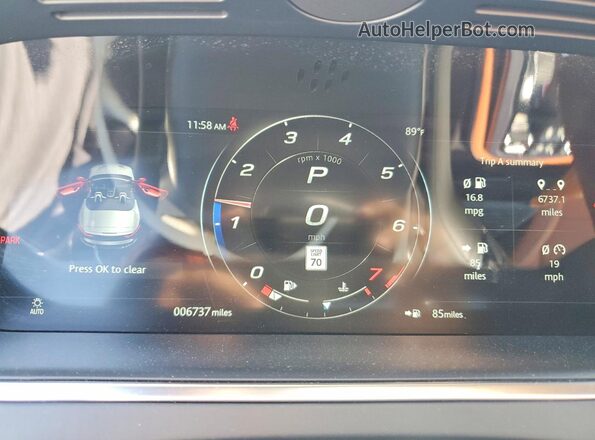 SAJD85EE8NCK77546 2022 JAGUAR F-TYPE White Instrument cluster view