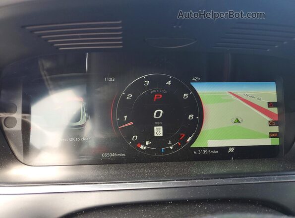 SAJDF1GX9MCK69306 2021 JAGUAR F-TYPE White Vista del cuadro de instrumentos