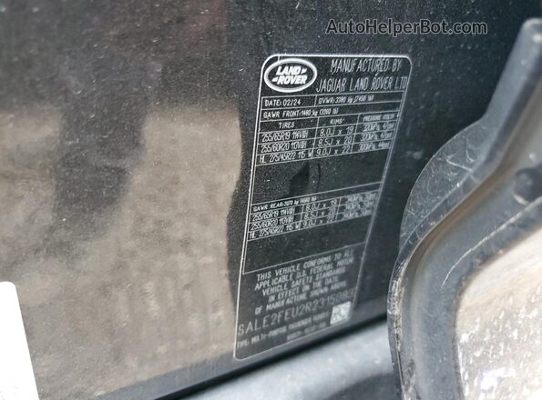 SALE2FEU2R2315083 2024 LAND ROVER DEFENDER Charcoal ძრავის განყოფილების ხედი