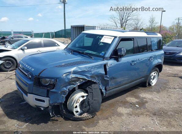 SALEJ7EX0P2147489 2023 LAND ROVER DEFENDER Light Blue წინა მარცხენა ხედი სამი მეოთხედიდან
