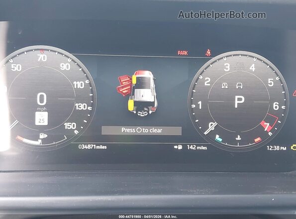 SALEJ7EX0P2147489 2023 LAND ROVER DEFENDER Light Blue უკანა სავარძლების ხედი