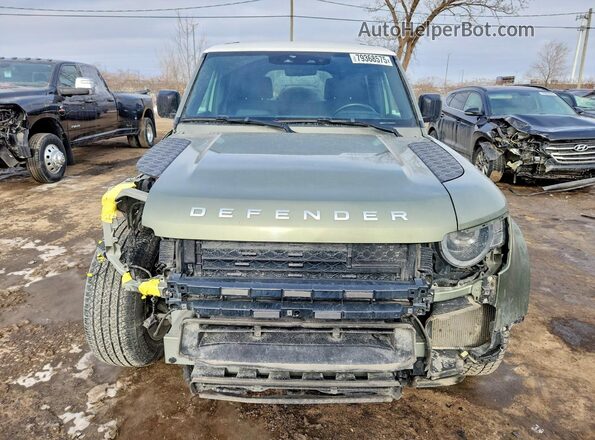 SALEP7RU5M2037130 2021 LAND ROVER DEFENDER Green Front view
