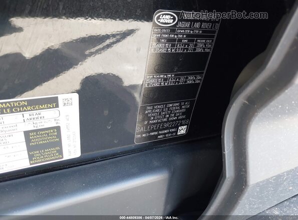 SALEPEFE9R2272168 2024 LAND ROVER DEFENDER Черный Вид подкапотного пространства