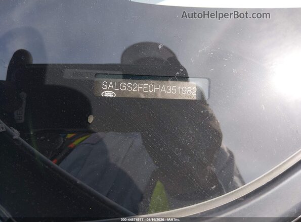SALGS2FE0HA351982 2017 LAND ROVER RANGE ROVER White Widok komory silnika