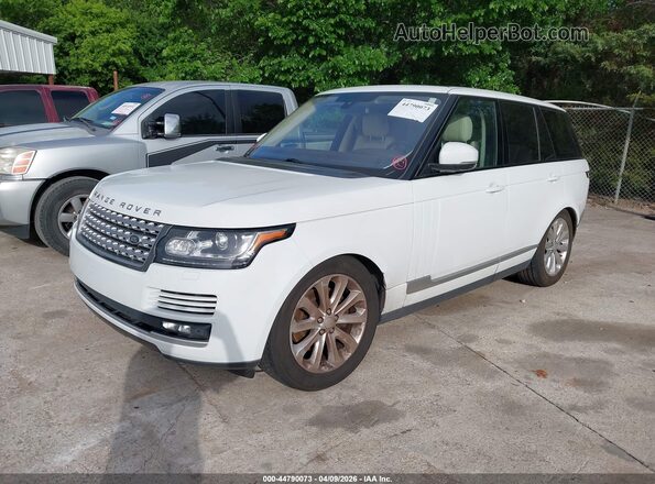 SALGS2KF9GA301675 2016 LAND ROVER RANGE ROVER White Առջևի ձախ երեք քառորդ տեսարան
