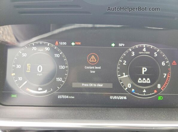 SALGS2RU6NA464074 2022 LAND ROVER RANGE White Սարքավորումների վահանակի տեսք