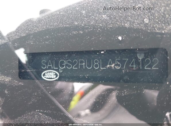 SALGS2RU8LA574122 2020 LAND ROVER RANGE ROVER Черный Вид подкапотного пространства