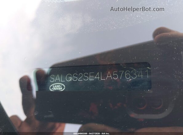 SALGS2SE4LA576341 2020 LAND ROVER RANGE ROVER Black Engine compartment view