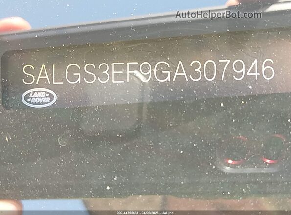SALGS3EF9GA307946 2016 LAND ROVER RANGE ROVER Black Engine compartment view