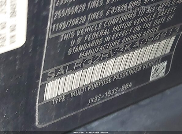 SALRG2RV3KA094913 2019 LAND ROVER DISCOVERY Black Vista del compartimento del motor