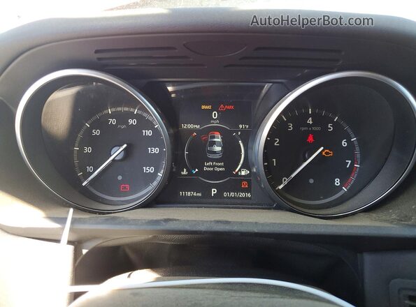 SALRGBBV8HA046875 2017 LAND ROVER DISCOVERY Red Instrument cluster view