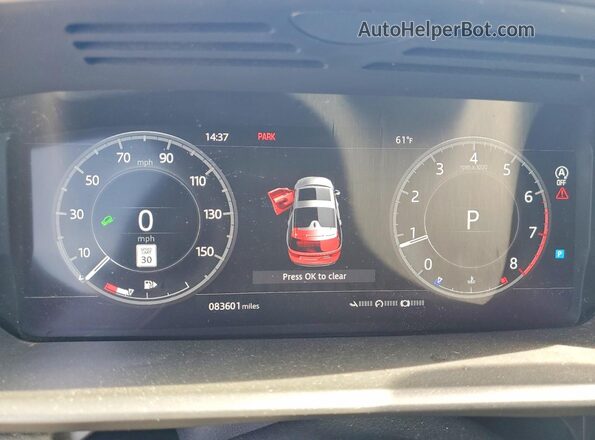 SALRT2RV3KA095202 2019 LAND ROVER DISCOVERY White ხელსაწყოთა პანელის ხედი