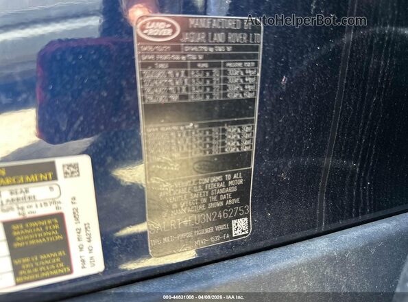 SALRT4EU3N2462753 2022 LAND ROVER DISCOVERY Blue ძრავის განყოფილების ხედი