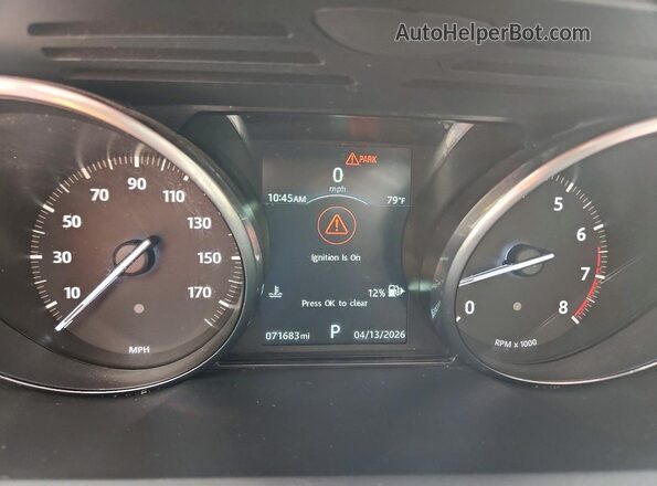 SALWG2FV8HA141594 2017 LAND ROVER RANGE White Instrument cluster view
