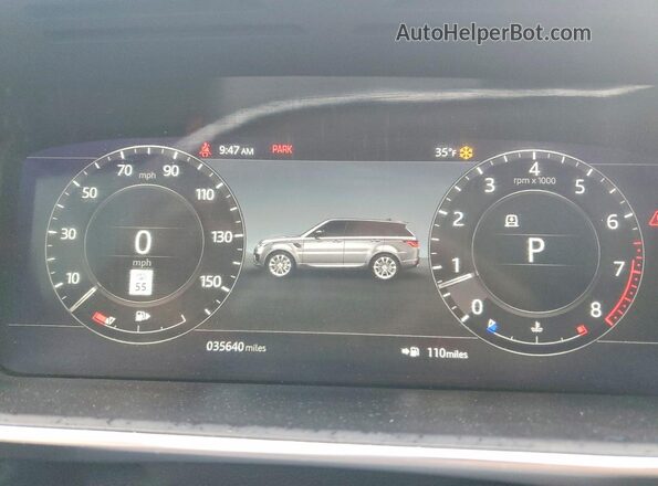 SALWR2SU2NA211237 2022 LAND ROVER RANGE Белый Вид щитка приборов