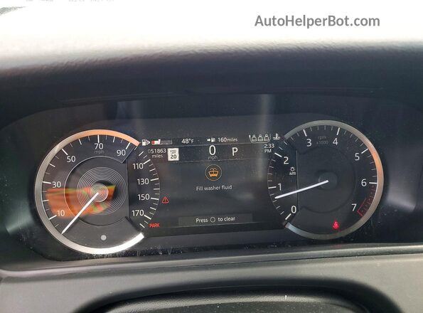 SALYJ2EX2MA307339 2021 LAND ROVER RANGE Black Instrument cluster view