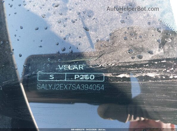 SALYJ2EX7SA394054 2025 LAND ROVER RANGE ROVER VELAR White 