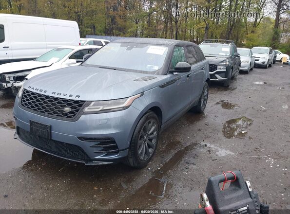 SALYL2EXXKA204404 2019 LAND ROVER RANGE ROVER VELAR Blue Առջևի ձախ երեք քառորդ տեսարան