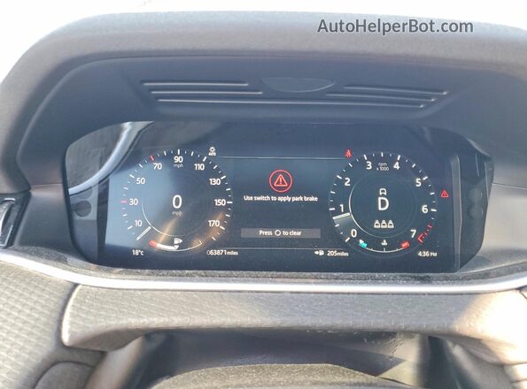 SALZJ2FX4MH124874 2021 LAND ROVER RANGE Blue ხელსაწყოთა პანელის ხედი