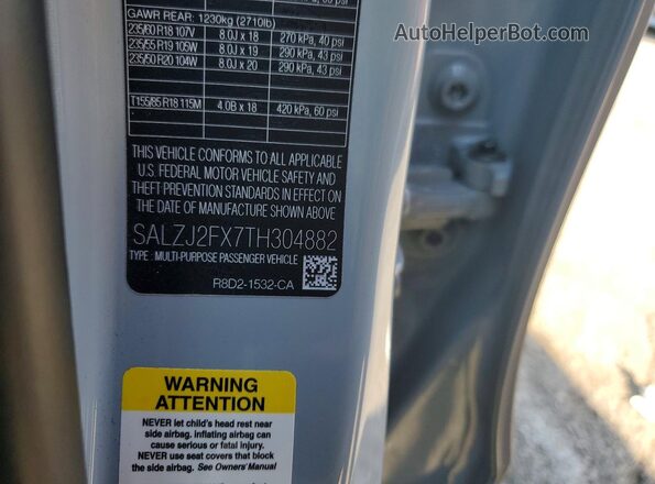 SALZJ2FX7TH304882 2026 LAND ROVER RANGE Gray Սալոնի 360 աստիճան տեսք