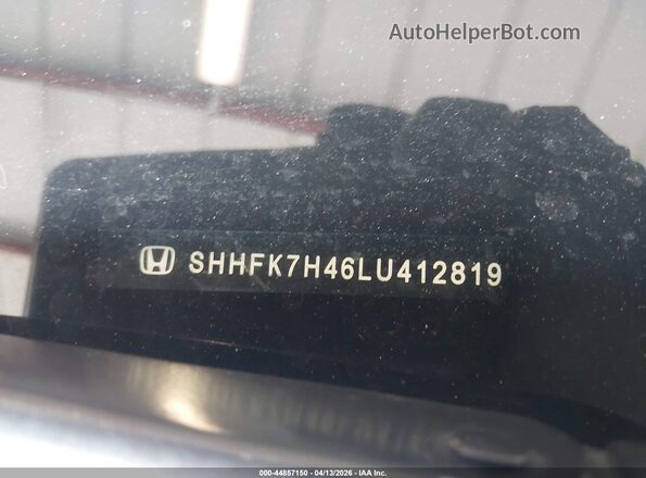 SHHFK7H46LU412819 2020 HONDA CIVIC White ძრავის განყოფილების ხედი