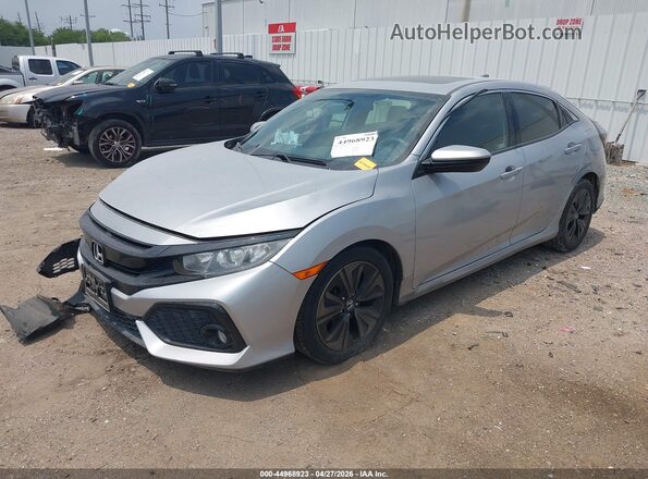 SHHFK7H51JU412345 2018 HONDA CIVIC Silver Առջևի ձախ երեք քառորդ տեսարան