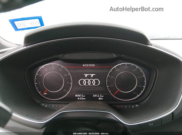 TRUC5AFV0G1017124 2016 AUDI TT Silver Vista de los asientos traseros