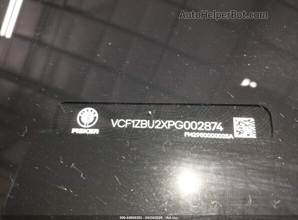 VCF1ZBU2XPG002874 2023 FISKER OCEAN Black Engine compartment view