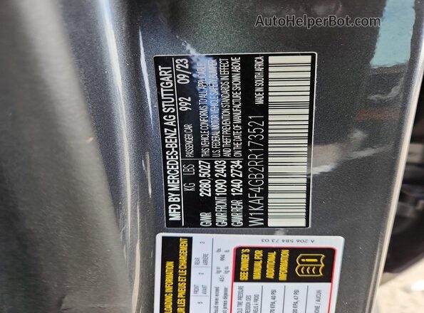 W1KAF4GB2RR173521 2024 MERCEDES-BENZ C Gray 