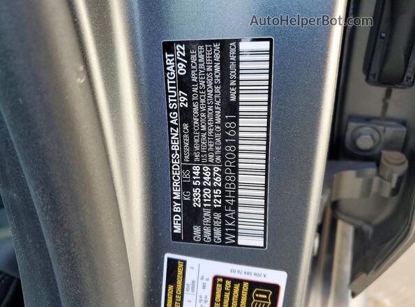 W1KAF4HB8PR081681 2023 MERCEDES-BENZ C Gray 