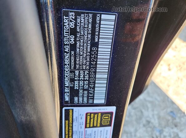 W1KAF4HB8PR142558 2023 MERCEDES-BENZ C Black 