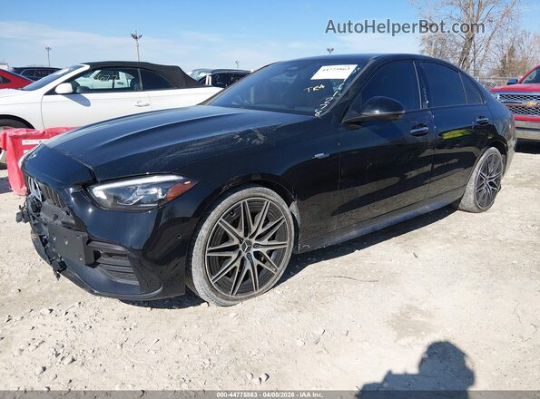 W1KAF8HB2PR111278 2023 MERCEDES-BENZ AMG C 43 Black წინა მარცხენა ხედი სამი მეოთხედიდან