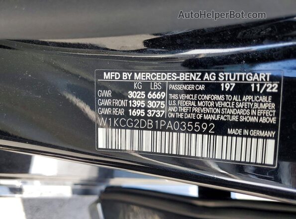 W1KCG2DB1PA035592 2023 MERCEDES-BENZ EQS Черный Вид подкапотного пространства