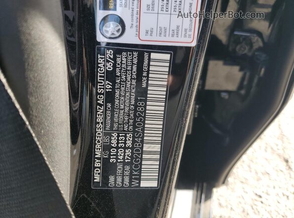 W1KCG2DB4SA052881 2025 MERCEDES-BENZ EQS Black VIN կոդի պիտակի տեսք