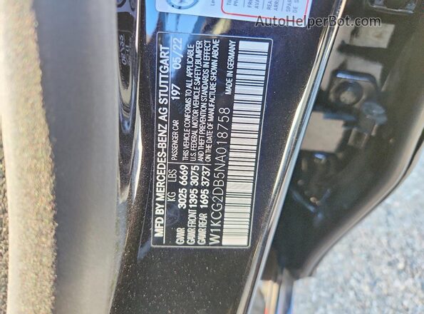 W1KCG2DB5NA018758 2022 MERCEDES-BENZ EQS Black Вид підкапотного простору