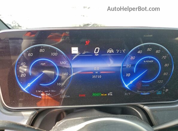 W1KCG2DB8PA033287 2023 MERCEDES-BENZ EQS Gray Вид щитка приладів