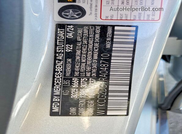 W1KCG2DB9RA048710 2024 MERCEDES-BENZ EQS Silver Вид підкапотного простору