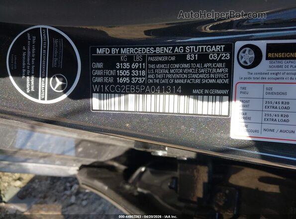 W1KCG2EB5PA041314 2023 MERCEDES-BENZ EQS 450 Gray Vista del compartimento del motor