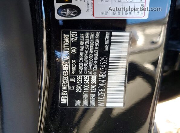 W1KZF8DB4NB034525 2022 MERCEDES-BENZ E Black Շարժիչի բաժամունքի տեսք
