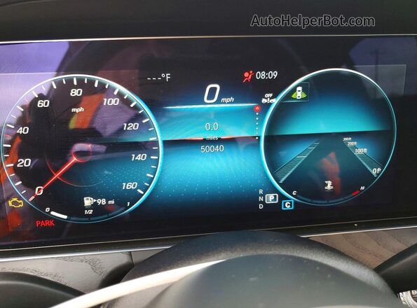 W1KZF8DB4NB038641 2022 MERCEDES-BENZ E Black Vista del cuadro de instrumentos