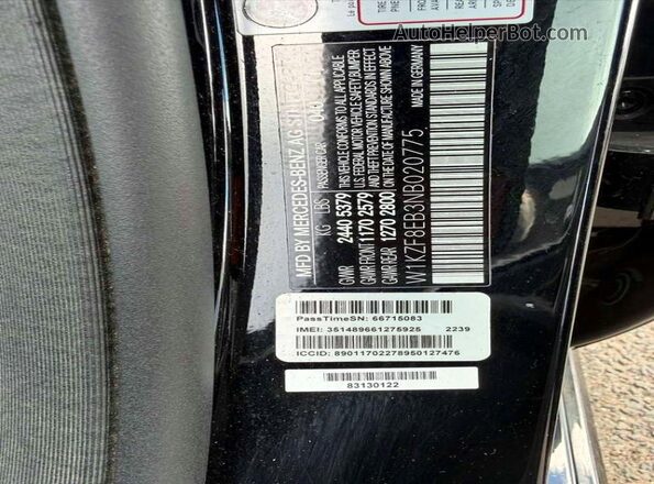 W1KZF8EB3NB020775 2022 MERCEDES-BENZ E Black Rear seats view