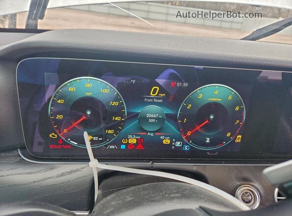 W1KZF8EB3PB115369 2023 MERCEDES-BENZ E White Vista del cuadro de instrumentos