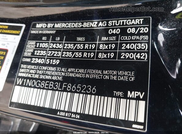 W1N0G8EB3LF865236 2020 MERCEDES-BENZ GLC 300 Black ძრავის განყოფილების ხედი