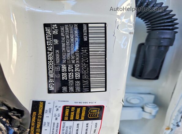 W1NKJ8HB2RF201041 2024 MERCEDES-BENZ GLC-CLASS White VIN կոդի պիտակի տեսք