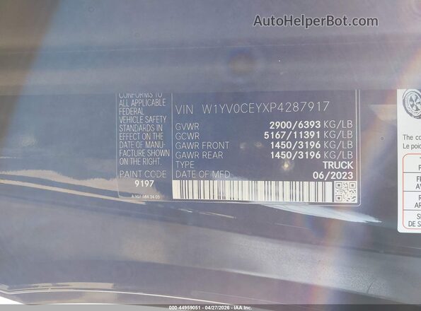 W1YV0CEYXP4287917 2023 MERCEDES-BENZ METRIS Black Շարժիչի բաժամունքի տեսք
