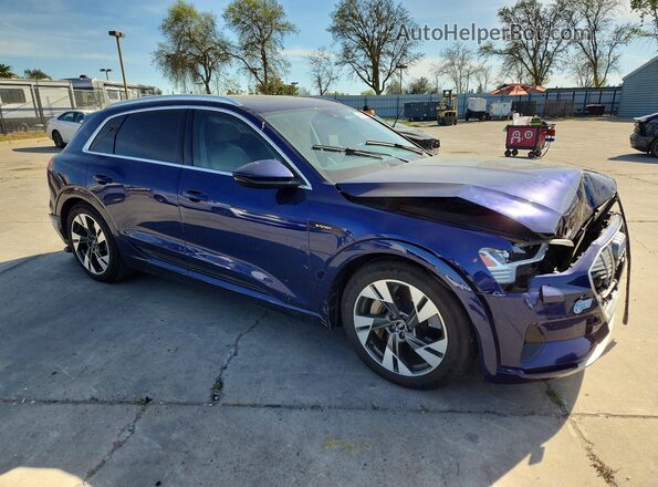 WA1AAAGE6MB009282 2021 AUDI E-TRON Синий Передняя правая четверть